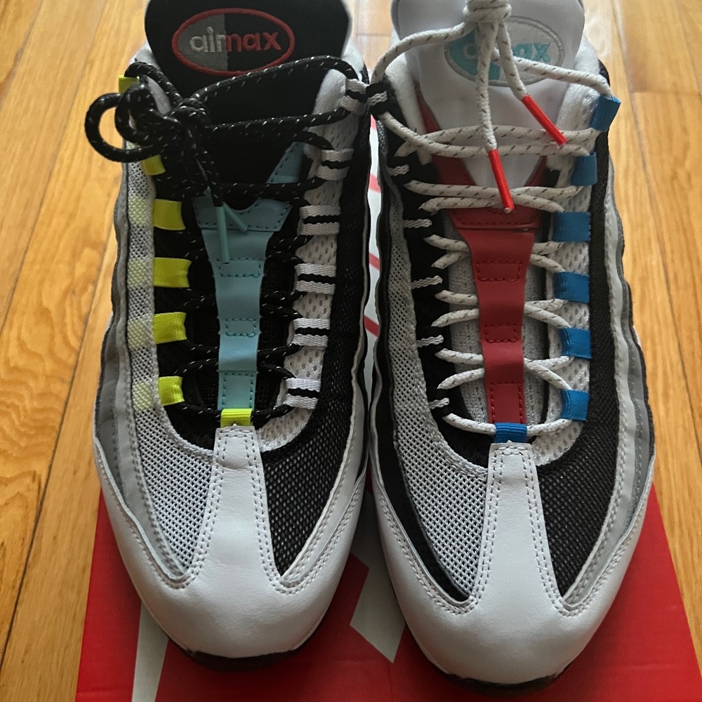 Air Max 95 QS  Black/Multi-color-gunsmoke Size 12